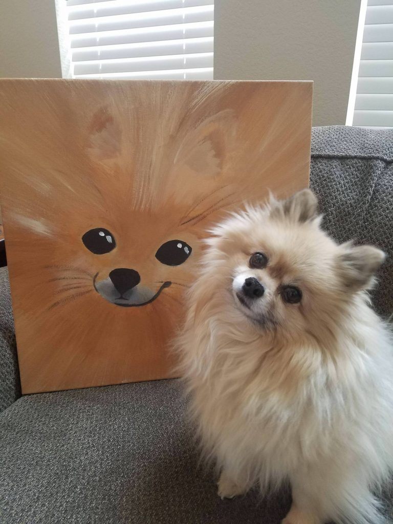 dog and portrait